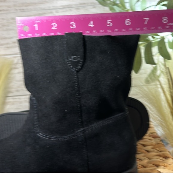 Josefene Short black leather boot size 10 - Picture 5 of 8